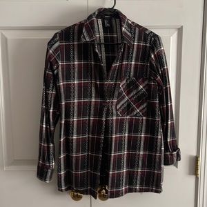 Black/red flannel